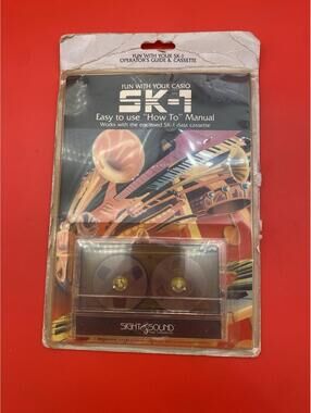 Casio SK-1 Keyboard Easy to Use How To Manual w/ Data Cassette - New